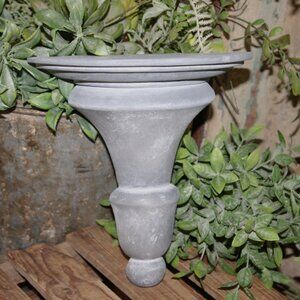 Shabby Frosted Gray French Country Cottage Wall Decor Corbel Shelf